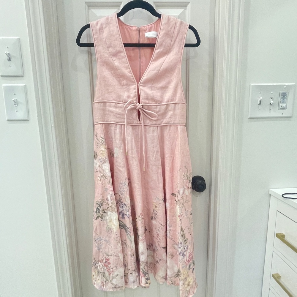 Pink Zimmerman Midi Dress